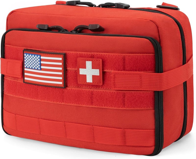 Jueachy Tactical Molle Pouch Large Admin Bag Utility Tool Pouches Molle Attachment EDC Pouches Expandable Molle Accessories Organizer Medical Pocket U.S.A Patch Included - Image 1